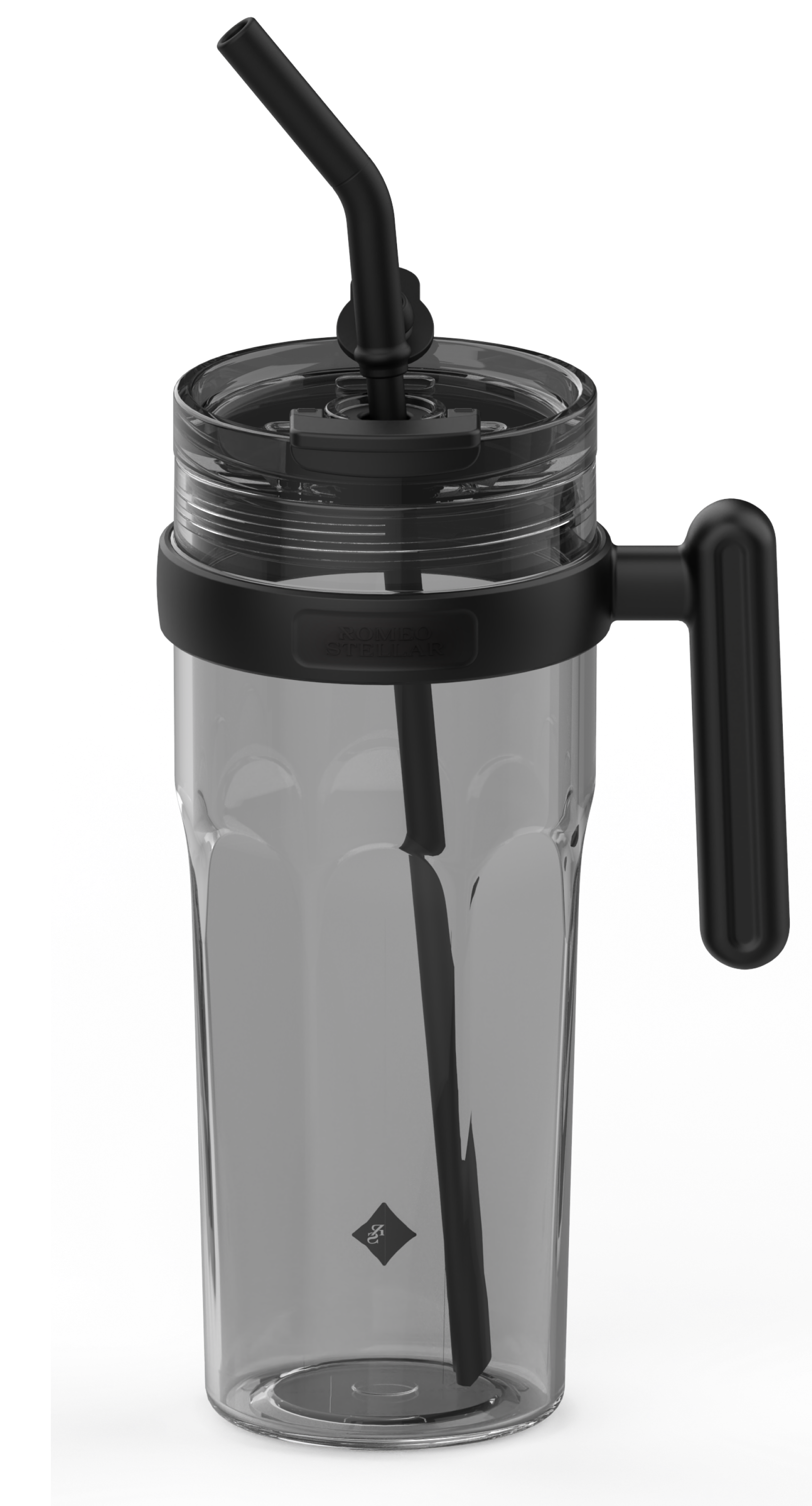 Black tumbler full view